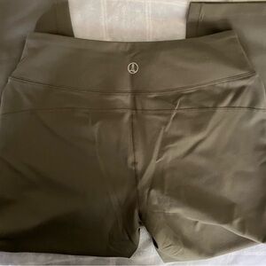 Olive Green High-Waisted Leggings